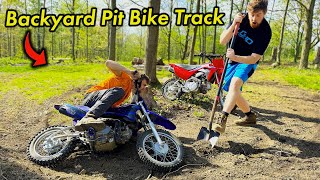 We Built A Sketchy Backyard Pit Bike Track [upl. by Hsekin511]