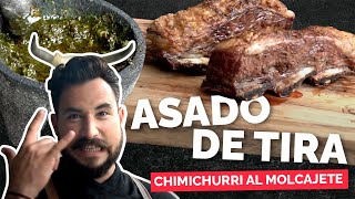 SHORT RIBS Asado de Tira a la Parrilla  Chimichurri al Molcajete I La Selección del Parrillero [upl. by Cormier]