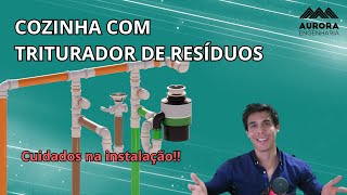 Como fazer instalação de esgoto de cozinha com triturador de resíduos [upl. by Brok775]