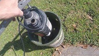 Temporary Sump Pump In Yard For Hurricane Florence [upl. by Shaw]