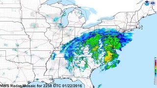 Blizzard of 2016 Radar Loop [upl. by Nomed]