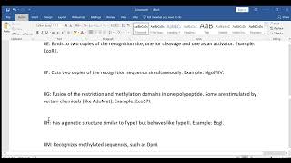 Restriction Enzyme Types amp Subtypes [upl. by Eneres33]