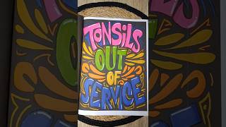 Tonsils Out Of Service ⚠️🎨 tonsil tonsillitis coloringbook [upl. by Nosro]