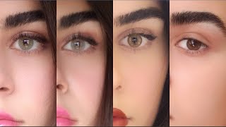 OLENS CONTACT LENS REVIEW 👀  SPANISH REAL BROWN RUSSIAN VELVET GREY 3CON AQUA [upl. by Ahtanamas]