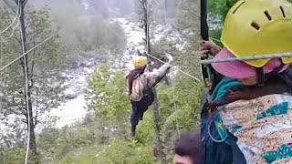 🫨15kml ki Zip line😪Aur usmain mai bich main hi Atak Kaise Gai🫨shimlaKulluManali Tour Day34 [upl. by Airottiv565]