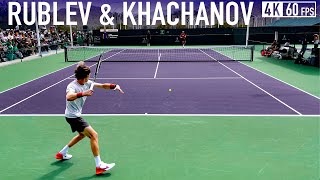 Andrey Rublev amp Karen Khachanov  IW Practice 2023 PART 1 [upl. by Aniar206]