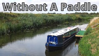 277 Narrowboat cruising up a creek in Cambridgeshire [upl. by Ainavi]