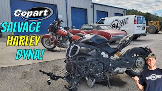 Buying a SALVAGE Harley Dyna from COPART [upl. by Vittorio]