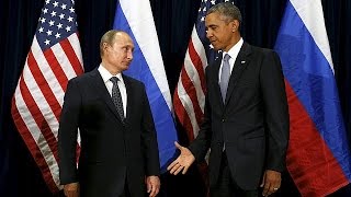 PutinObama duelo en la ONU por Siria [upl. by Annavoeg233]