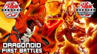 First DRAGONOID Battle In All Seasons  Bakugan Evolutions Battle Planet Armored Alliance amp Geogan [upl. by Alfy]