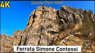 Via Ferrata Simone Contessi  Monte Due Mani Bivacco Locatelli  Valsassina 4K [upl. by Oyam114]