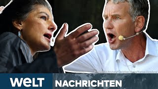 BJÖRN HÖCKE Thüringens AfDChef will wohl Sahra Wagenknecht wegen Verleumdung verklagen  STREAM [upl. by Eylhsa]