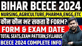 BIHAR BCECE 2024  FORM amp EXAM DATE ELIGIBILITY EXAM PATTERNSYLLABUS  BCECE 2024 [upl. by Pinchas]