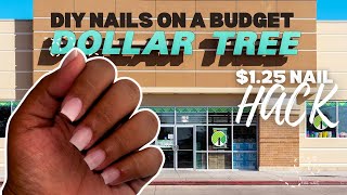 DOLLAR TREE BAKING SODA NAIL HACK  ACRYLIC NAIL DUPE  THE BEST DUPE FOR NAILS ONLY 125 [upl. by Amble]