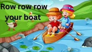 row row your boat row row nursery rhyme for kids song for childrens [upl. by Yenetruoc247]