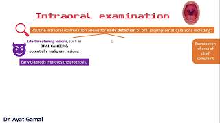 Intraoral examination introduction [upl. by Anerda37]