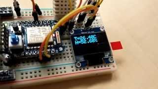 ESP8266  DHT22  OLED [upl. by Ylrebma]