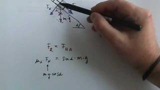 Übung Mechanik 1 schiefe Ebene 6 [upl. by Annoyi]