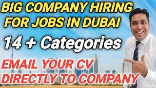 Dubai Big Compnay is Hiring For Job Vacancies [upl. by Aenil]