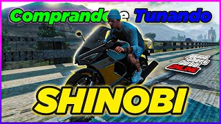 COMPRANDO E TUNANTO a moto SHINOBI  GTA 5 Online [upl. by Aiyt]