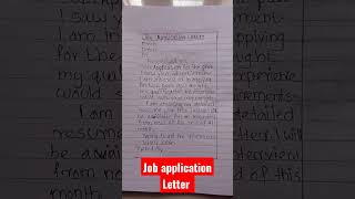 job application letter  job application letter format [upl. by Ayekan]