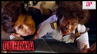 Gurkha Movie Super Scene  Yogi Babu saves the kid  Plans formed to free the hostages  Ravi Mariya [upl. by Sola]