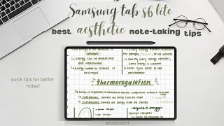 How i take aesthetic notes on my samsung tab s6 lite aesthetic samsung notes tutorial [upl. by Kelton782]