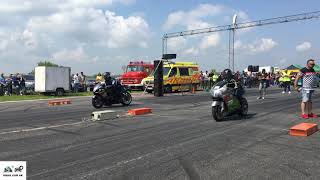 Kawasaki ZX12R vs Suzuki Hayabusa 🚦🏍 super bikes drag race 14 mile 4K [upl. by Nannah]