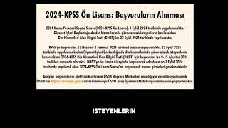 ÖSYMden KPSS AÇIKLAMASI [upl. by Ariom7]