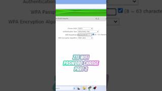 ZTE Wifi Password Change  Part 2 wifi zte wifipassword [upl. by Alaehcim42]