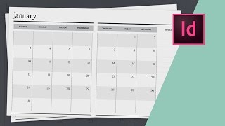 How to Design a Planner in InDesign  Calendar Design  Part Two [upl. by Ellennad666]