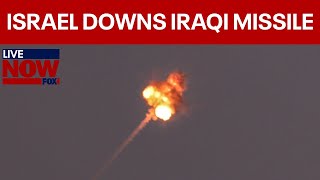 BREAKING Israel shoots down Iraqi missile attack  LiveNOW from FOX [upl. by Giselle]