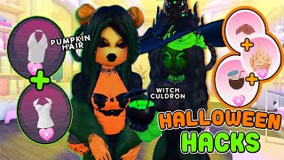 NEW VIRAL HALLOWEEN HACKS for Dress To Impress DTI On Roblox [upl. by Hannasus691]