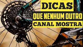 COMO REGULAR MARCHAS DA BIKE REGULAR BATENTES DO CÂMBIO 1X12 SX SRAM E OUTROS  AGARRANDO NO COG 50 [upl. by Infeld]