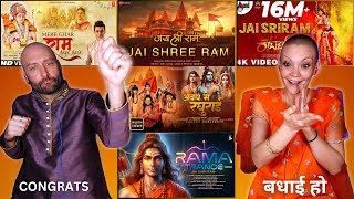 Ayodhya’s Ram Mandir Songs REACTION by Foreigners  Indian Devotional Songs [upl. by Divaj]