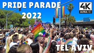 Pride Parade 🏳️‍🌈 2022 Tel Aviv Israel  4K 60FPS UHD Relaxing Virtual Walk [upl. by Rosena]