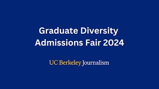 Graduate Diversity Admissions Fair 2024 [upl. by Lyndes]