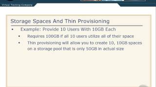 23 Storage Spaces and Thin Provisioning [upl. by Ihsar284]