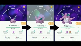 NIDORAN male evolution into NIDORINO and NIDOKING in Pokemon GO  Shorts [upl. by Enajharas]