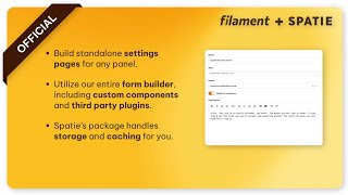 Filament Plugin Spatie Settings  Practical Example [upl. by Anasus]