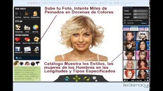 Simulador de Peinados Virtuales  Subir Foto Cambiar Color de Pelo Online  Hombres Mujeres [upl. by Olwena]