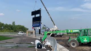 Crookston High School Scoreboard install [upl. by Bard390]