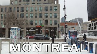 Montreal Quebec  Rainy Downtown Walk  January 2024 [upl. by Dougald]