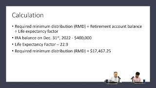 How to Calculate Required Minimum Distribution RMD [upl. by Jaco]