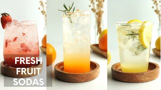 Refreshing Fresh Fruit Sodas  Easy Summer Drinks [upl. by Sert57]