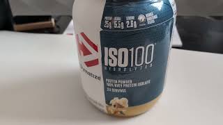 Dymatize ISO100 Hydrolyzed Protein Powder White Gourmet Vanilla Review [upl. by Maury]