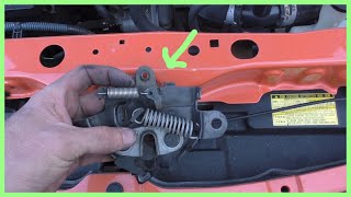 Prius C Hood Wont Open Stuck Closed  Repair  Release cable not Connected [upl. by Landers]