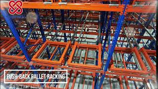 PUSH BACK PALLET RACKING  Kệ Push Back TPPRACK [upl. by Onurb]