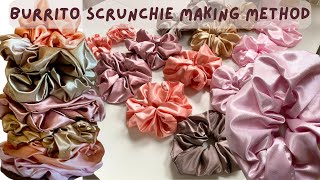 BURRITO SCRUNCHIE MAKING METHOD  Quick And Easy  Textile Technique  Didsbury Art Studio [upl. by Sheng]