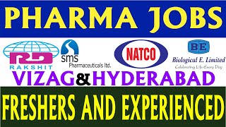 Pharma Jobs in Telugu 2023  Latest Pharma Jobs in Vizag amp Hyderabad [upl. by Siol]